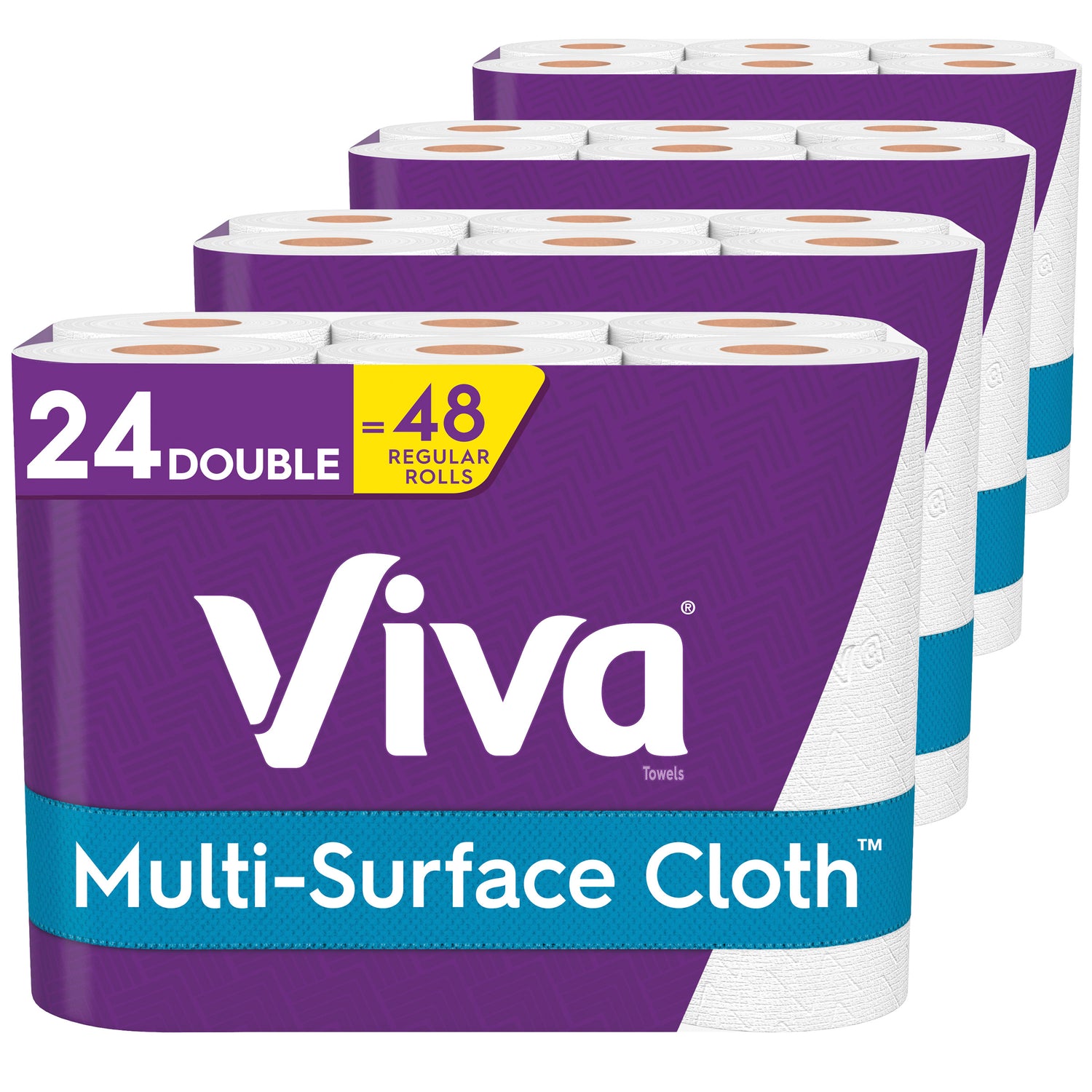Viva Multi-Surface Cloth Paper Towels, 2-Ply, 110 Sheets, 24-Count