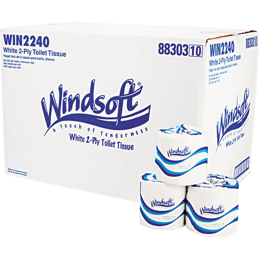 Windsoft Bath Tissue 2-Ply 500 Sheets, 96 Rolls