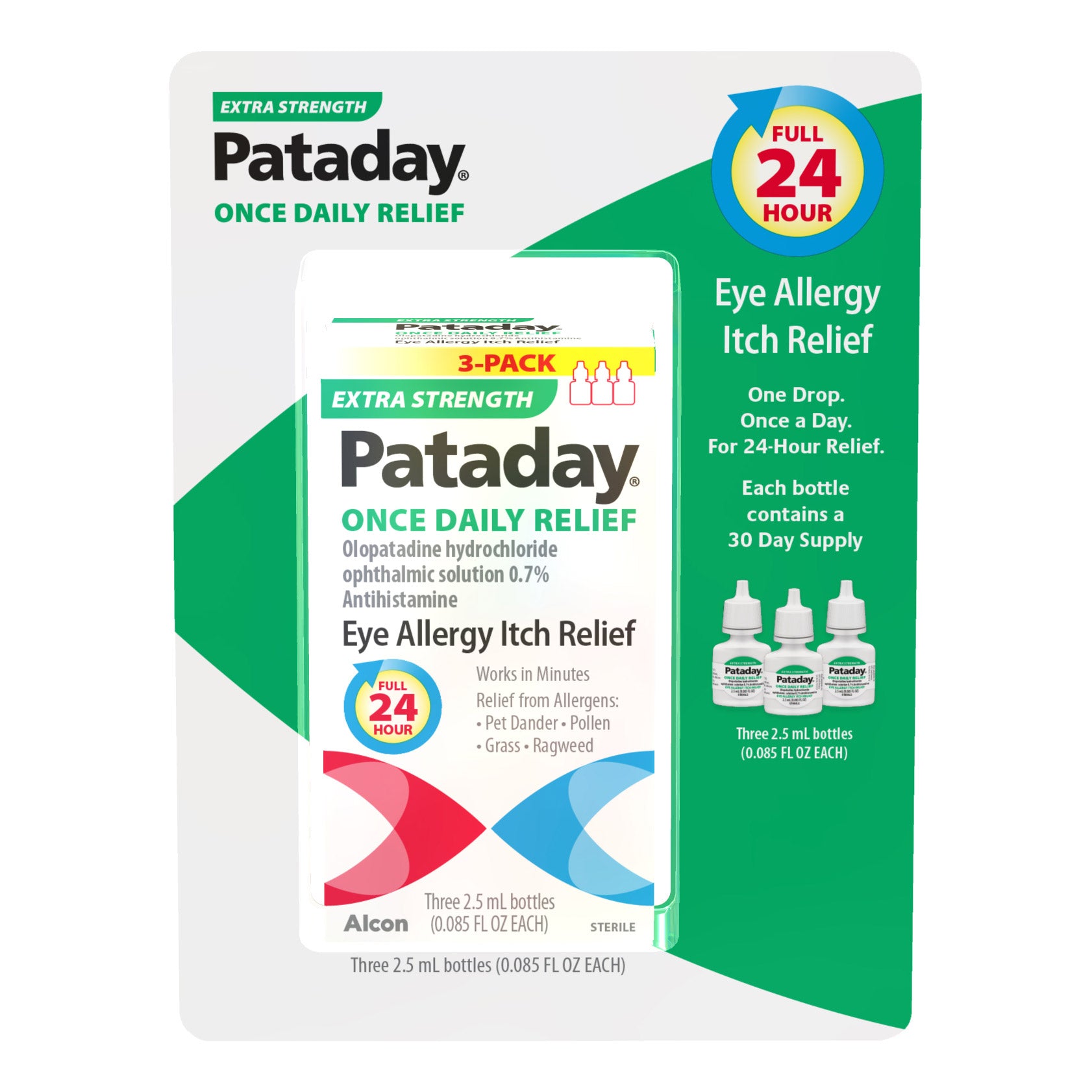 Pataday Extra Strength Once Daily Antihistamine Eye Drops, 7.5 ml ...